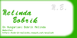 melinda bobrik business card